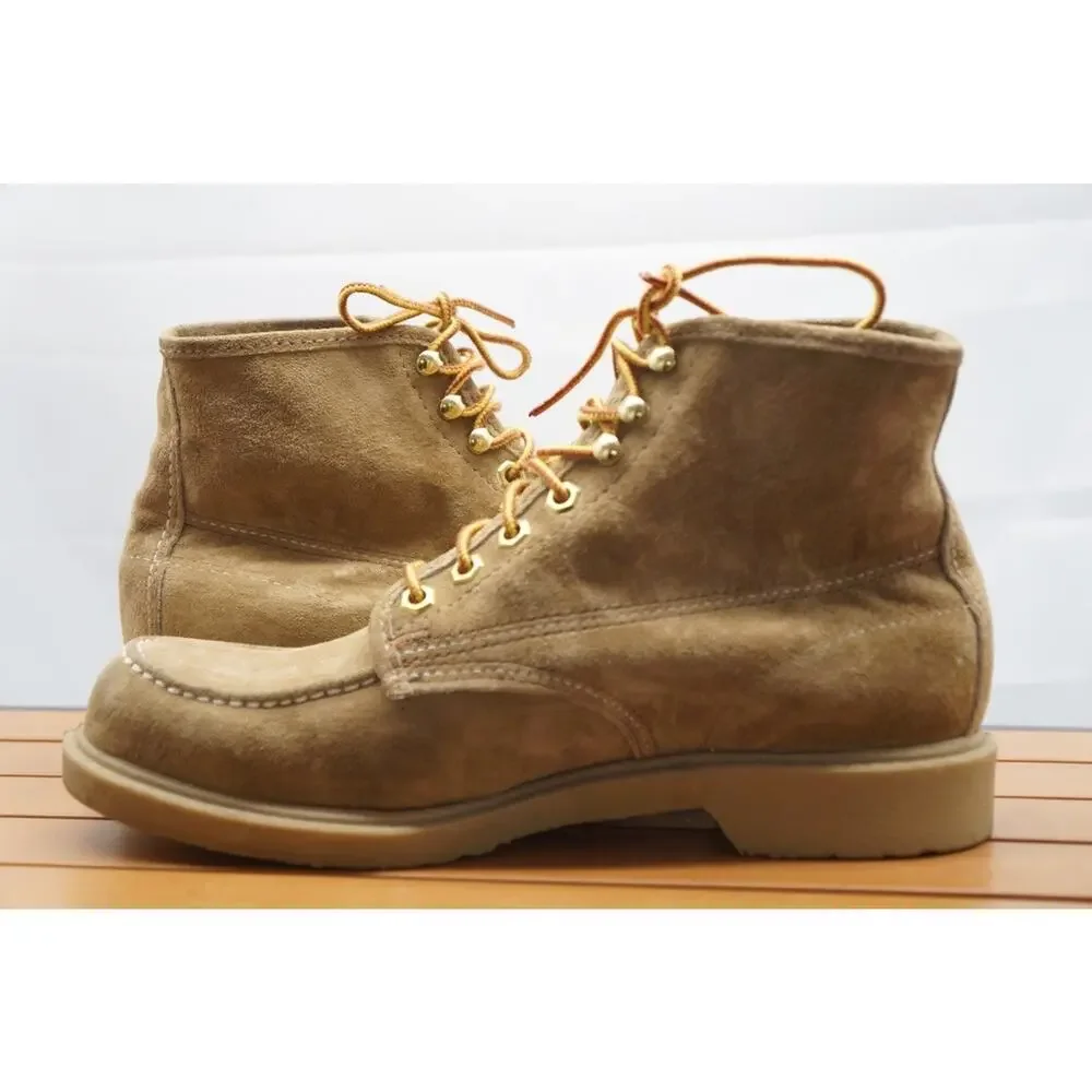 RARE VTG WOLVERINE SUEDE PIGSKIN Soft toe BOOT Sz 8.5(EEE) Wide